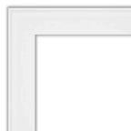 Specchio da bagno a parete stretto 22"x28" bianco Vanity, cornice in polistirene non smussata, ferramenta inclusa