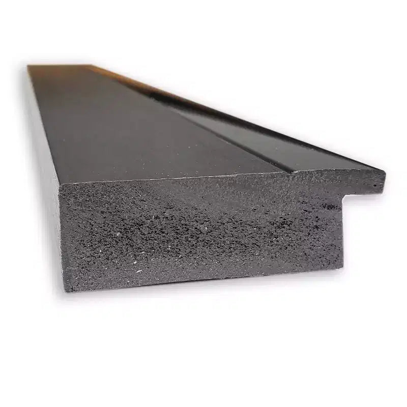 Specchio da bagno quadrato da parete 78,7x78,7 cm con cornice in polistirene nero opaco, senza bordo smussato