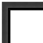 Specchio da bagno quadrato da parete 78,7x78,7 cm con cornice in polistirene nero opaco, senza bordo smussato