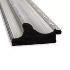 Specchio da parete rettangolare 42"x30" con cornice ornamentale spazzolata color argento e patina color peltro caldo