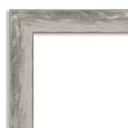 Specchio a figura intera 19"x53" da appendere alla porta con cornice sottile in argento Waveline, montaggio a parete o porta