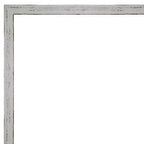 Specchio da parete in legno bianco Shiplap stretto da 39"x28" per bagno, non smussato, include hardware di montaggio