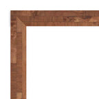 Specchio a tutta lunghezza da 17"x51" sopra la porta con cornice in legno noce pecan chiaro, montaggio a parete o a porta