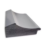 Specchio da parete rettangolare 42"x30" con cornice in nichel spazzolato lucido, non bisellato, ferramenta inclusa