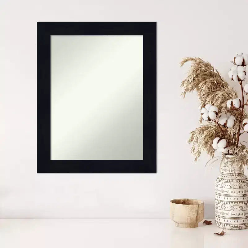 Specchio da parete in vero legno shiplap blu navy da 22"x28", senza smussatura, ferramenta di montaggio inclusa