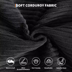 Chaise Longue Oversize in Corduroy da 199.9 cm con 2 Cuscini, Convertibile, per Soggiorno e Camera da Letto