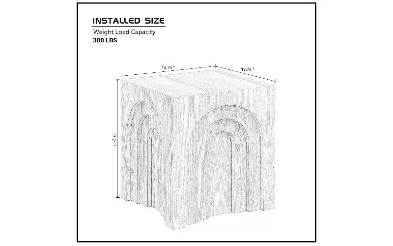 Tavolino moderno quadrato, comodino in MDF per soggiorno e camera da letto, 40x40 cm, bianco