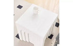 Tavolino moderno quadrato, comodino in MDF per soggiorno e camera da letto, 40x40 cm, bianco