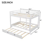 Letto a castello in legno Queen Size con letto estraibile Twin XL, pino e MDF, capacità di 272 kg per bambini e ospiti