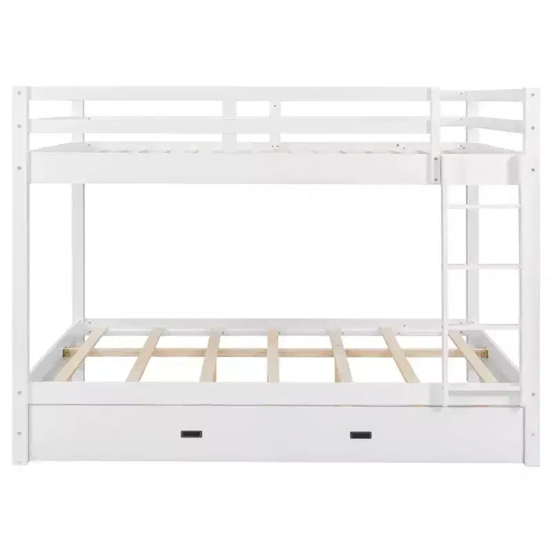 Letto a castello in legno Queen Size con letto estraibile Twin XL, pino e MDF, capacità di 272 kg per bambini e ospiti