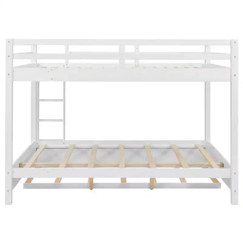 Letto a castello in legno Queen Size con letto estraibile Twin XL, pino e MDF, capacità di 272 kg per bambini e ospiti
