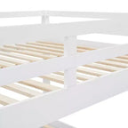 Letto a castello in legno Queen Size con letto estraibile Twin XL, pino e MDF, capacità di 272 kg per bambini e ospiti