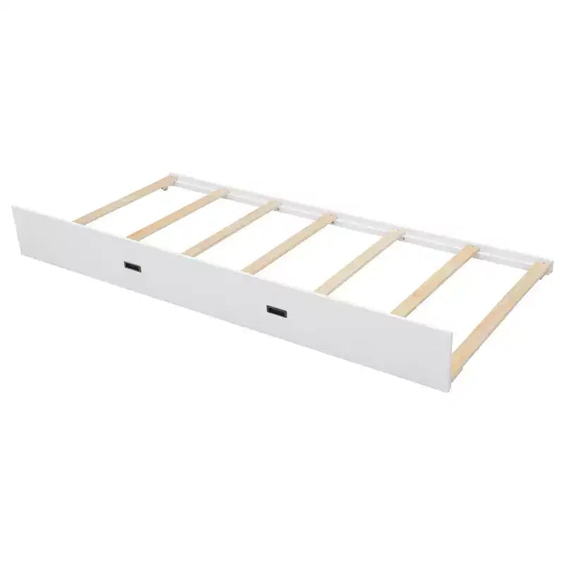 Letto a castello in legno Queen Size con letto estraibile Twin XL, pino e MDF, capacità di 272 kg per bambini e ospiti