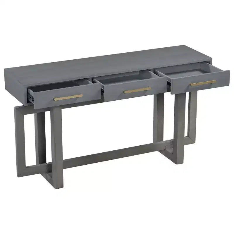 Consolle moderna da 57" con 3 cassetti e gambe a croce per ingresso, soggiorno e corridoio