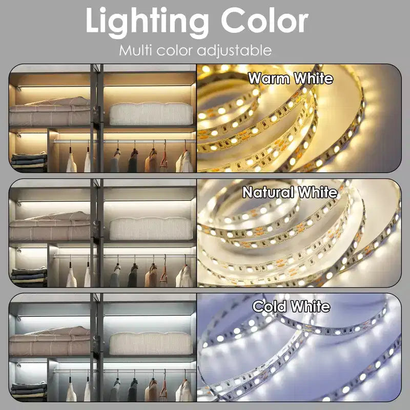 Armadio guardaroba nero da 300 cm dal pavimento al soffitto con luci LED a 3 colori e ante in vetro temperato