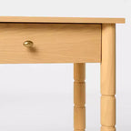 Consolle in legno moderna da 48" con 2 cassetti, ripiano inferiore aperto e gambe tornite, marrone
