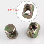 Confezione da 10 bulloni e dadi con intaglio a barilotto color bronzo per il montaggio di letti e mobili in kit di montaggio