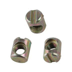 Confezione da 10 bulloni e dadi con intaglio a barilotto color bronzo per il montaggio di letti e mobili in kit di montaggio