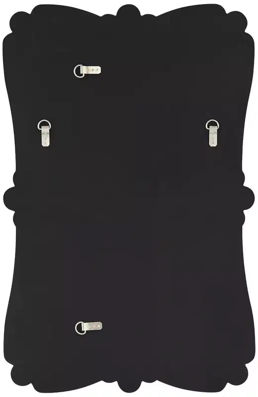 Specchio da parete rettangolare per bagno, 66 cm di larghezza, con bordo smussato e cornice decorativa floreale in vetro