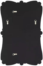 Specchio da parete rettangolare per bagno, 66 cm di larghezza, con bordo smussato e cornice decorativa floreale in vetro