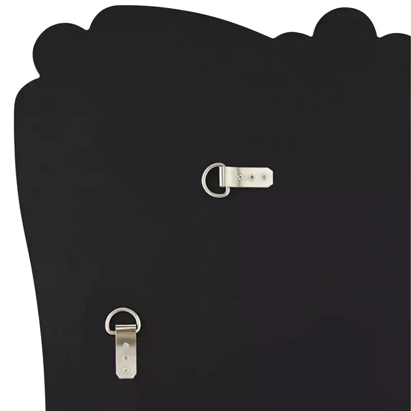 Specchio da parete rettangolare per bagno, 66 cm di larghezza, con bordo smussato e cornice decorativa floreale in vetro