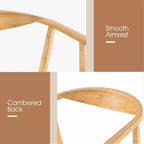 Poltrona moderna in bambù con cuscino imbottito, schienale ergonomico, portata 150 kg