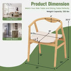 Poltrona moderna in bambù con cuscino imbottito, schienale ergonomico, portata 150 kg