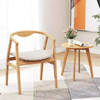 Poltrona moderna in bambù con cuscino imbottito, schienale ergonomico, portata 150 kg