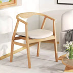 Poltrona moderna in bambù con cuscino imbottito, schienale ergonomico, portata 150 kg