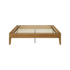 Struttura Letto Matrimoniale a Piattaforma in Legno Massello con Doghe in Pino, Altezza 35,5 cm, Capacità 340 kg, Nessuna Rete a Molle Necessaria