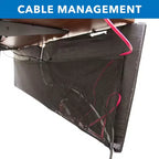 Pannello privacy da 41" sotto la scrivania con gestione cavi e tasche organizer per workstation sit-stand