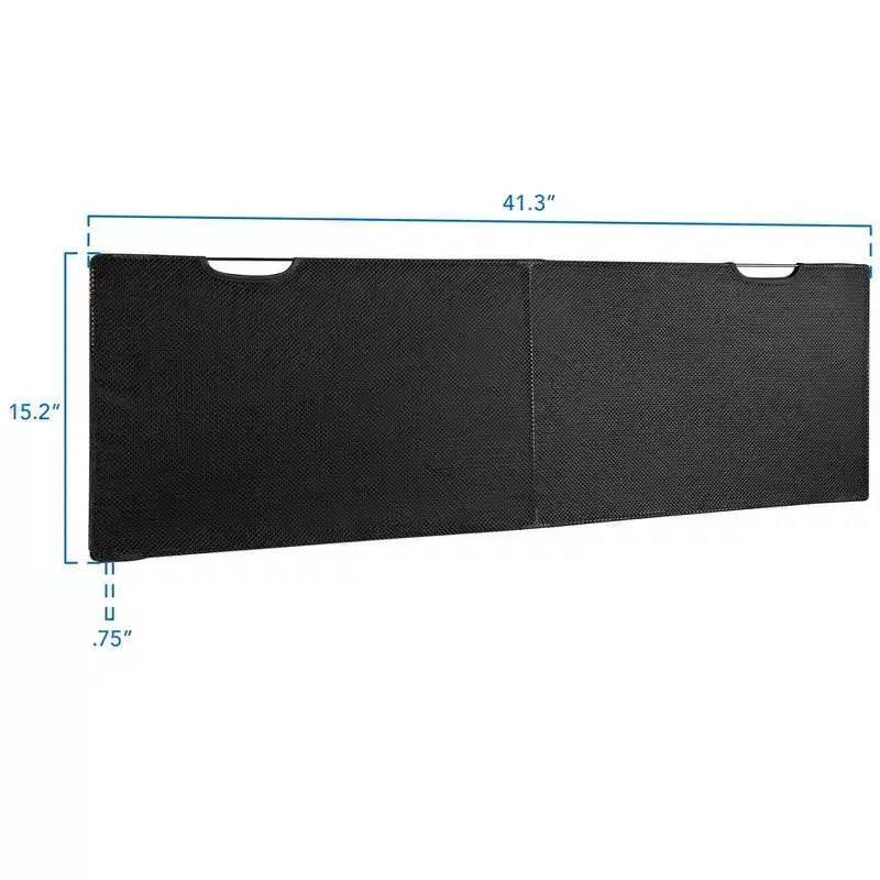 Pannello privacy da 41" sotto la scrivania con gestione cavi e tasche organizer per workstation sit-stand