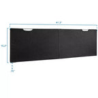 Pannello privacy da 41" sotto la scrivania con gestione cavi e tasche organizer per workstation sit-stand