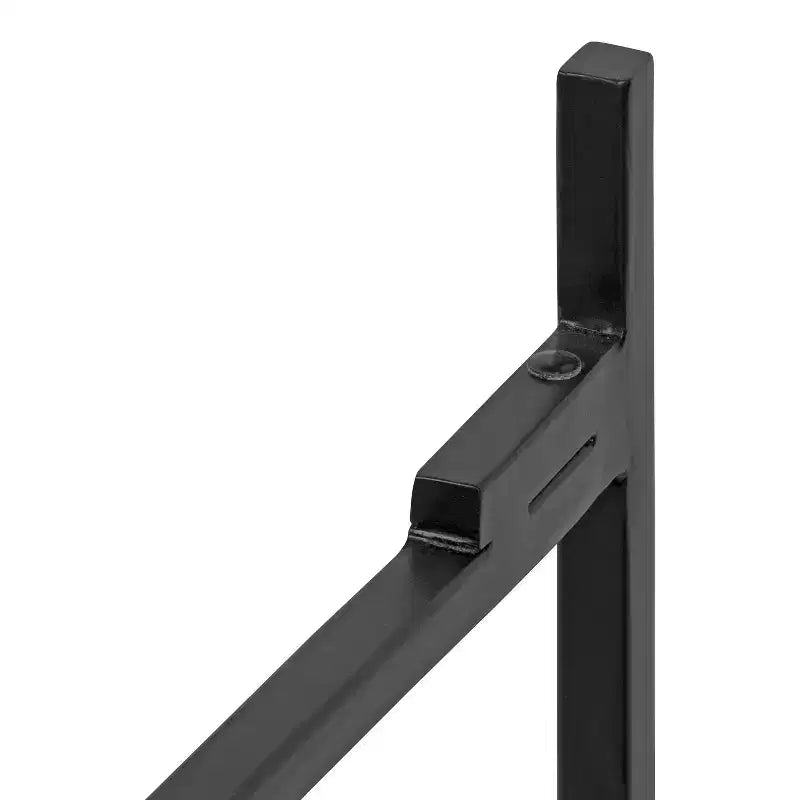 Tavolino laterale in metallo a 2 ripiani con vassoi in smalto rimovibili, design a scomparsa, diametro 38 cm, altezza 61 cm, nero