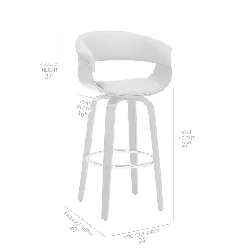 Sgabello da bar in similpelle girevole con braccioli, poggiapiedi e schienale basso, altezza bancone 66 cm, portata 113 kg