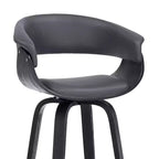 Sgabello da bar in similpelle girevole con braccioli, poggiapiedi e schienale basso, altezza bancone 66 cm, portata 113 kg