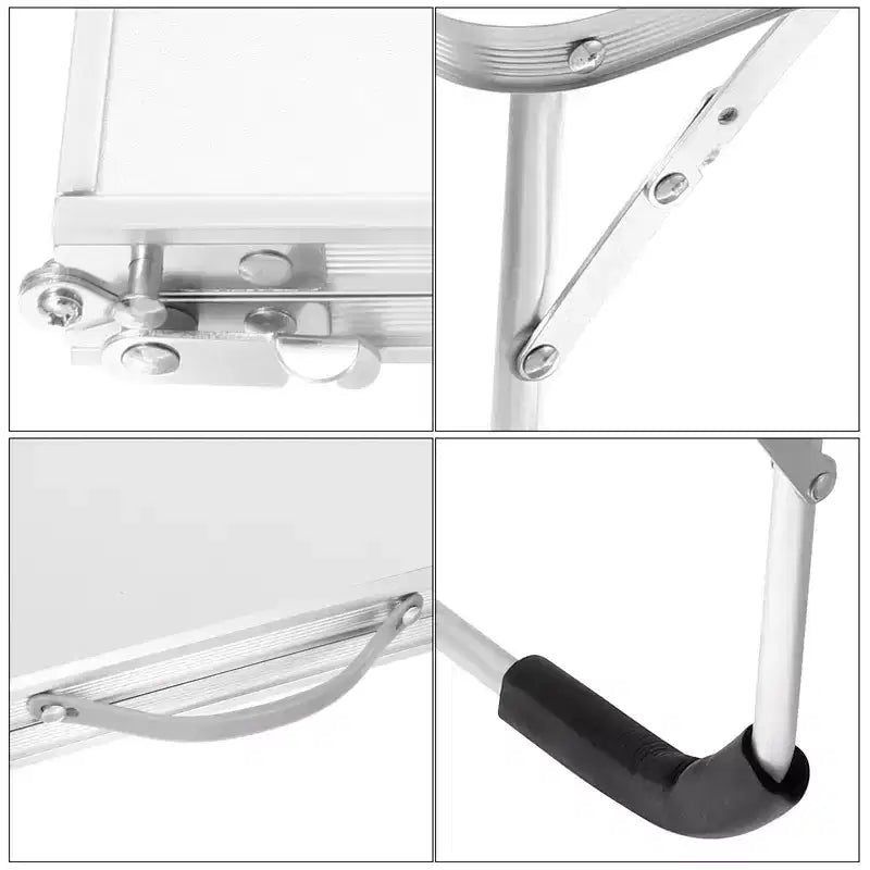 Scrivania portatile pieghevole per laptop e lettura, 61x41 cm, gambe in alluminio, antiscivolo, per letto e divano