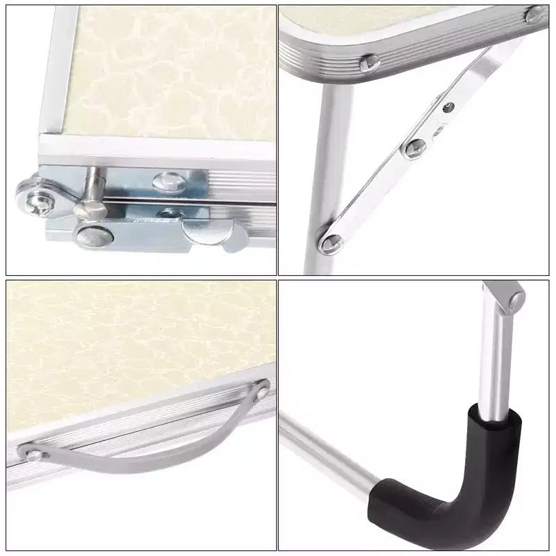 Scrivania portatile pieghevole per laptop e lettura, 61x41 cm, gambe in alluminio, antiscivolo, per letto e divano