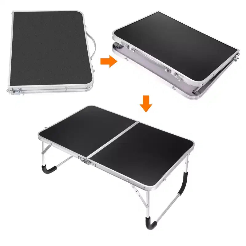 Scrivania portatile pieghevole per laptop e lettura, 61x41 cm, gambe in alluminio, antiscivolo, per letto e divano