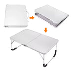 Scrivania portatile pieghevole per laptop e lettura, 61x41 cm, gambe in alluminio, antiscivolo, per letto e divano